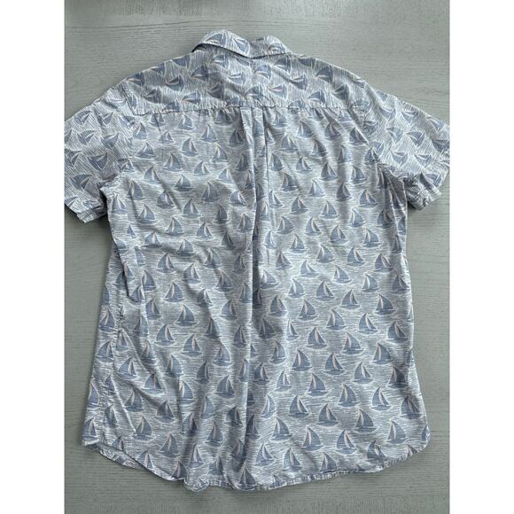 14th & Union Mens Sailboat Preppy Sporty Button Down Golf Polo (N) - Picture 5 of 5
